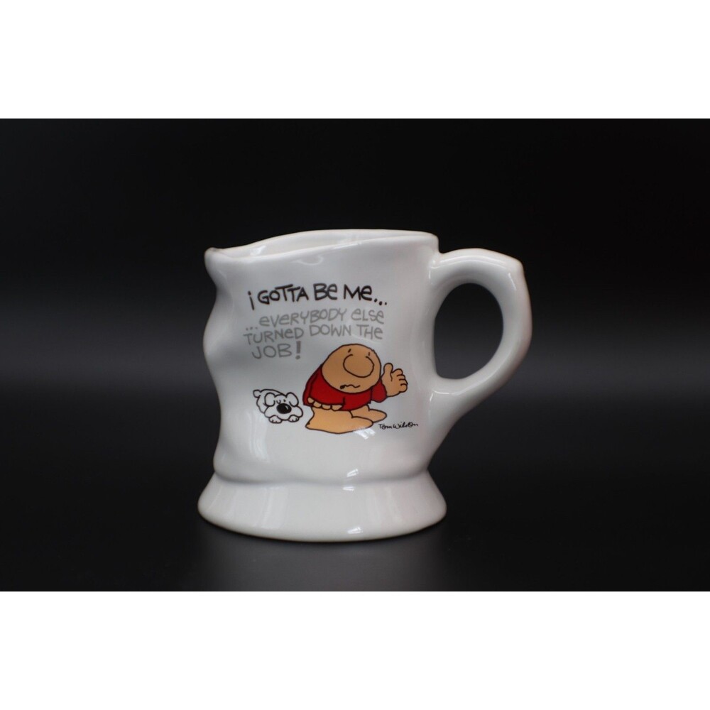 Vtg Ziggy Cartoon Retro Coffee Mug 1988 Gotta Be Me Crumpled Cup 12 oz